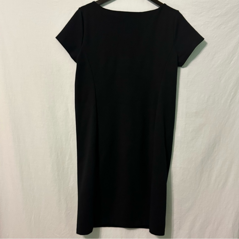 Lauren Ralph Lauren Classic Black Dress Short Sleeve Stretch Seaming Wmns Large